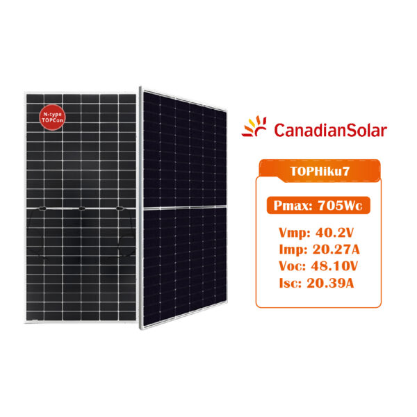 Panneau Solaire Bifacial 705W – Canadian Solar TOPBiHiKu7 CS7N-705TB-AG