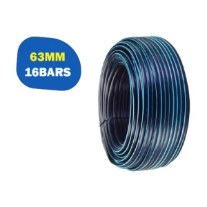 TUYAU POLYÉTHYLÈNE BANDE BLEUE Ø 63 MM 16BARS 1er Choix 100M